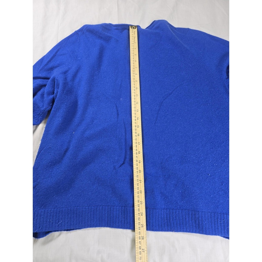Talbots Sweater Womens Plus 3X Blue 100% Cashmere Crewneck Pullover Knit - Picture 6 of 11
